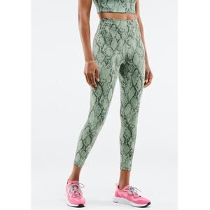Fabletics Define PowerHold 7/8 Legging Snake Skin Green, Size S